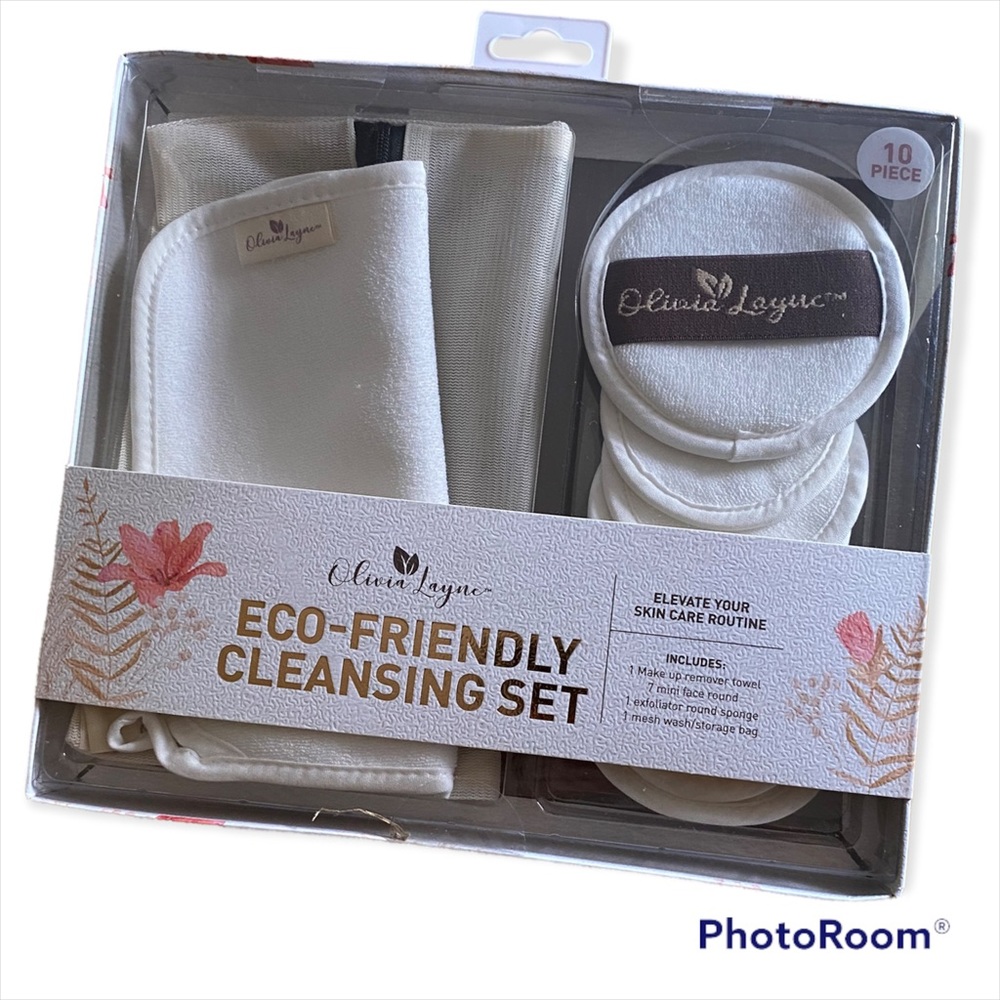 10 Pc Skin Care Cleansing Set Eco Friendly New in Box - GREAT GIFT!